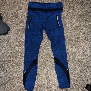 Blue Mesh Lululemon Leggings